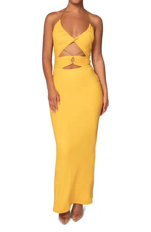 JLUXLABEL Secret Bloom Maxi Dress in Yellow at Nordstrom, Size Small | Nordstrom