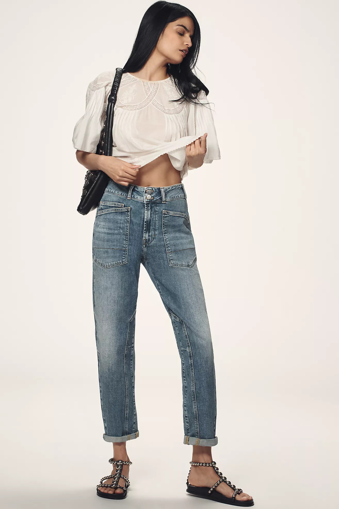 The Wanderer Mid-Rise Relaxed Jeans by Pilcro | Anthropologie (US)
