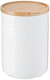 Le Creuset Stoneware Canister with Wood Lid, 2.5 qt. (5.5" diameter), White | Amazon (US)
