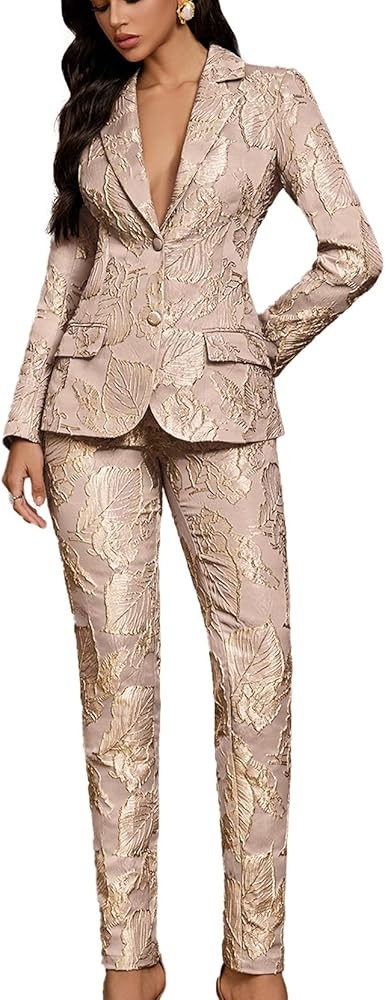 Womens Casual Blazers Open Front Long Sleeve Work Office Suit Jackets Blazer | Amazon (US)
