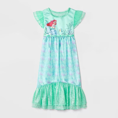 Toddler Girls' Disney Ariel Fantasy NightGown - Blue 3T | Target