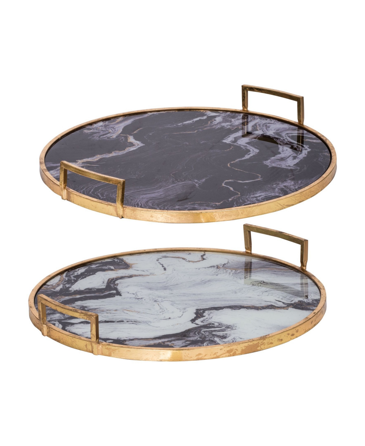 Decorative Trays, Set of 2 - Gold | Macy's