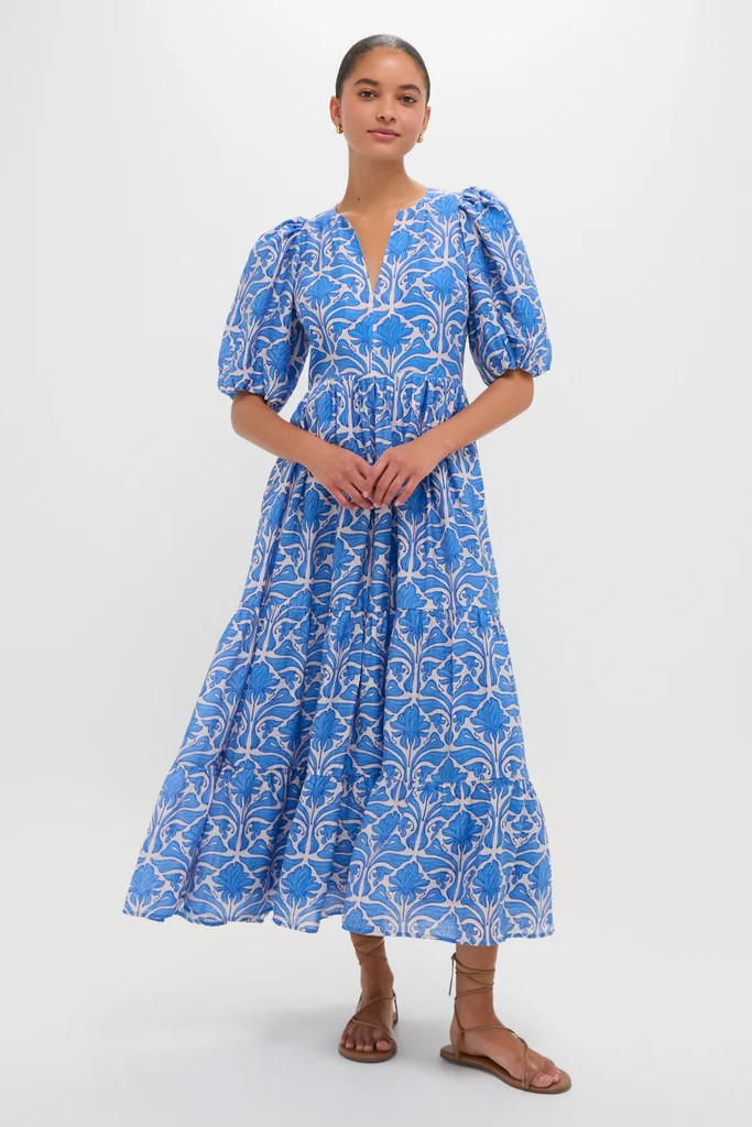 Blue Geo Floral Cara Maxi Dress | Tuckernuck (US)