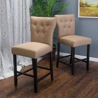 Donner 27-inch Fabric Counter Stool (Set of 2) by Christopher Knight Home | Bed Bath & Beyond