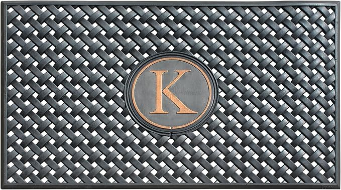 A1HC Natural Rubber Front Door Mat 24x39 inches, Monogrammed Doormat for Entryway, Heavy Duty Sho... | Amazon (US)