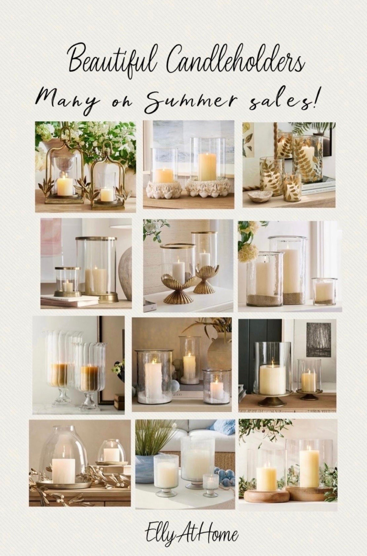 Beautiful glass hurricane candleholders for summer styling, many on sale!  @Pottery Barn shop a variety of styles and follower favorites!

#LTKHome #LTKSaleAlert
