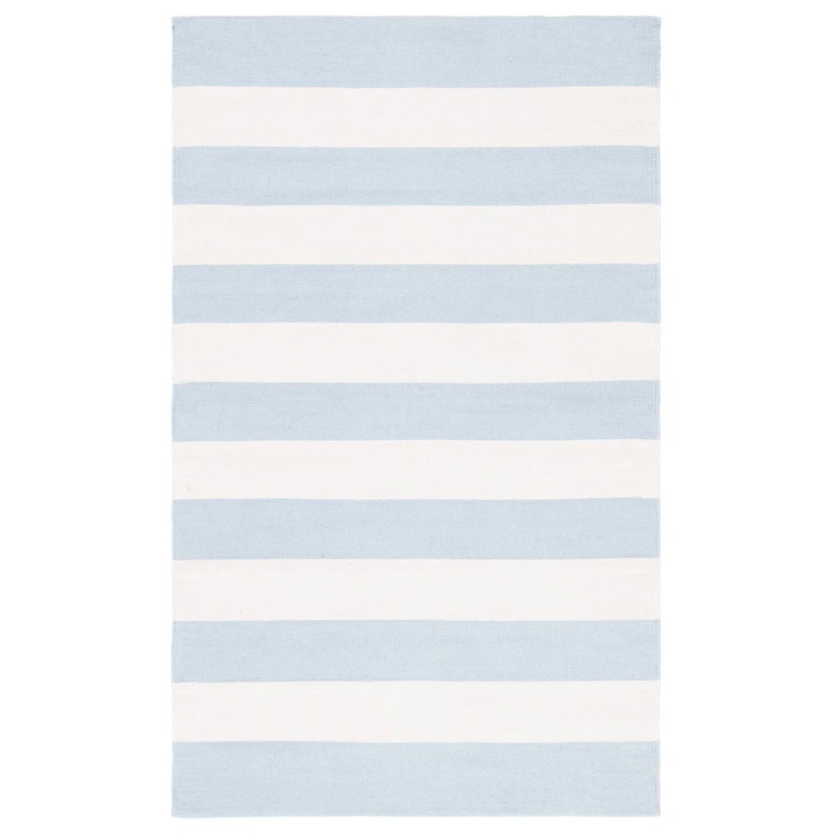 Brookvale Striped Handmade Cotton Sky Blue/Ivory Area Rug | Wayfair North America