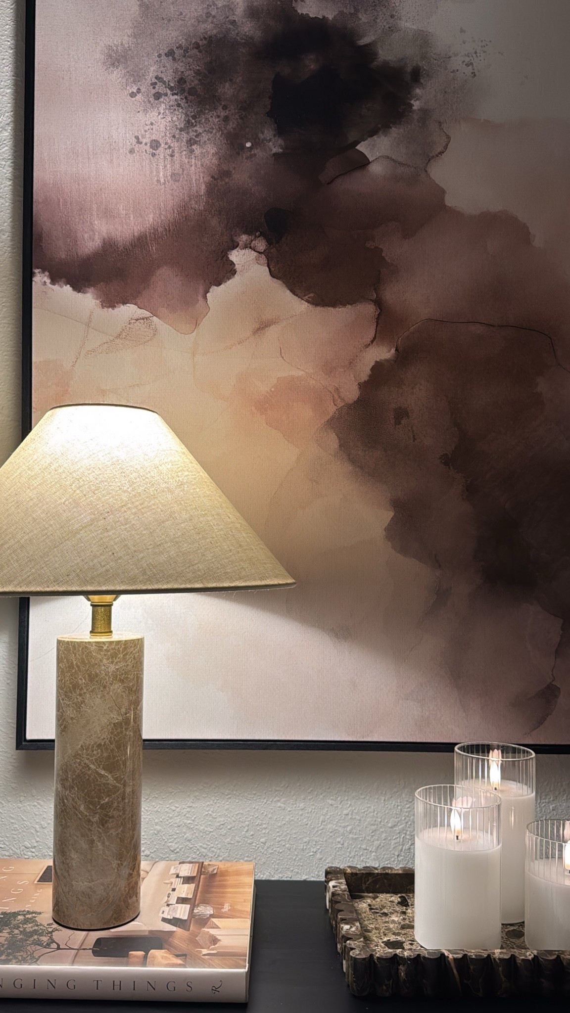 Adding more earthy tones 🤎

Neutral home decor | Brown Marble Lamp | Brown Marble Tray | Neutral Large Framed Canvas

#LTKHome #LTKSaleAlert #LTKdayinmylife