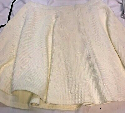 LC Lauren Conrad Disney Minnie Mouse Quilted Stretch Pull On Skirt Ivory Sz S  | eBay | eBay US