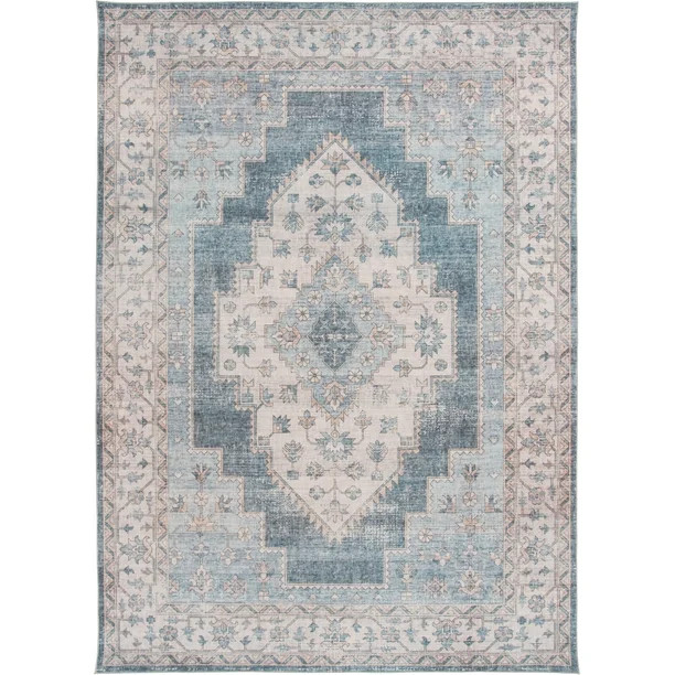 Better Homes & Gardens Blue Persian Medallion Indoor Area Rug, 5'x7' - Walmart.com | Walmart (US)