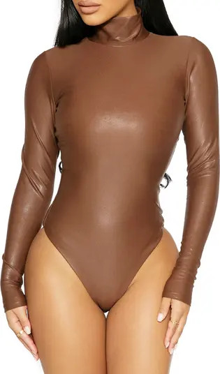 The Drip, Drip, Drip Faux Leather Bodysuit | Nordstrom