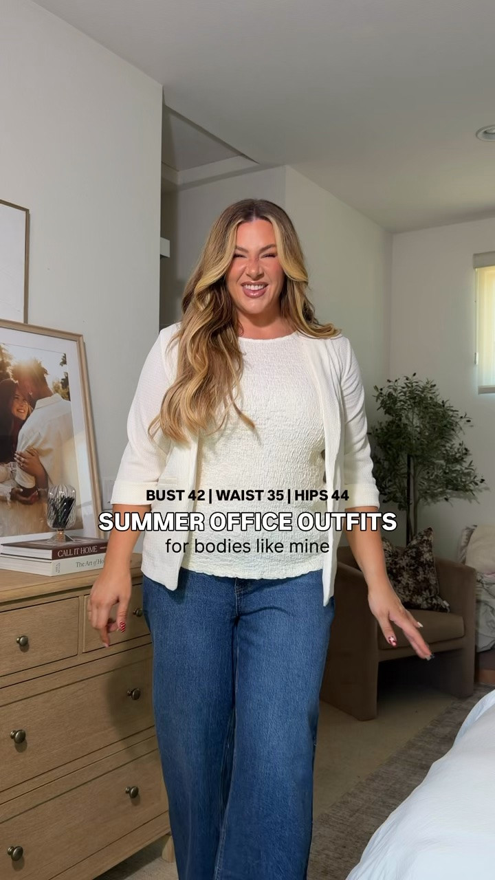 Summer Office Outfits for bodies like mine ☀️ I’m wearing an xl in everything & a 16 in the pants!

#LTKWorkwear #LTKMidsize #LTKSeasonal