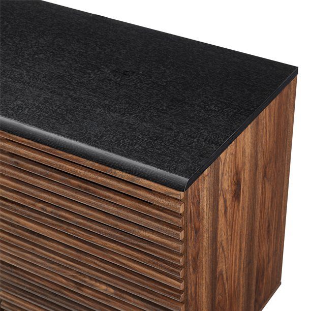 Manor ParkManor Park Modern Two Toned Sliding Slat Door Sideboard, Dark WalnutUSDNow $280.00was $... | Walmart (US)