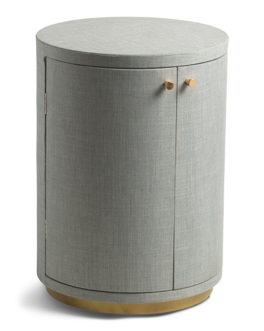 18in Linen Wrapped Isla Side Table | Bedroom | Marshalls | Marshalls