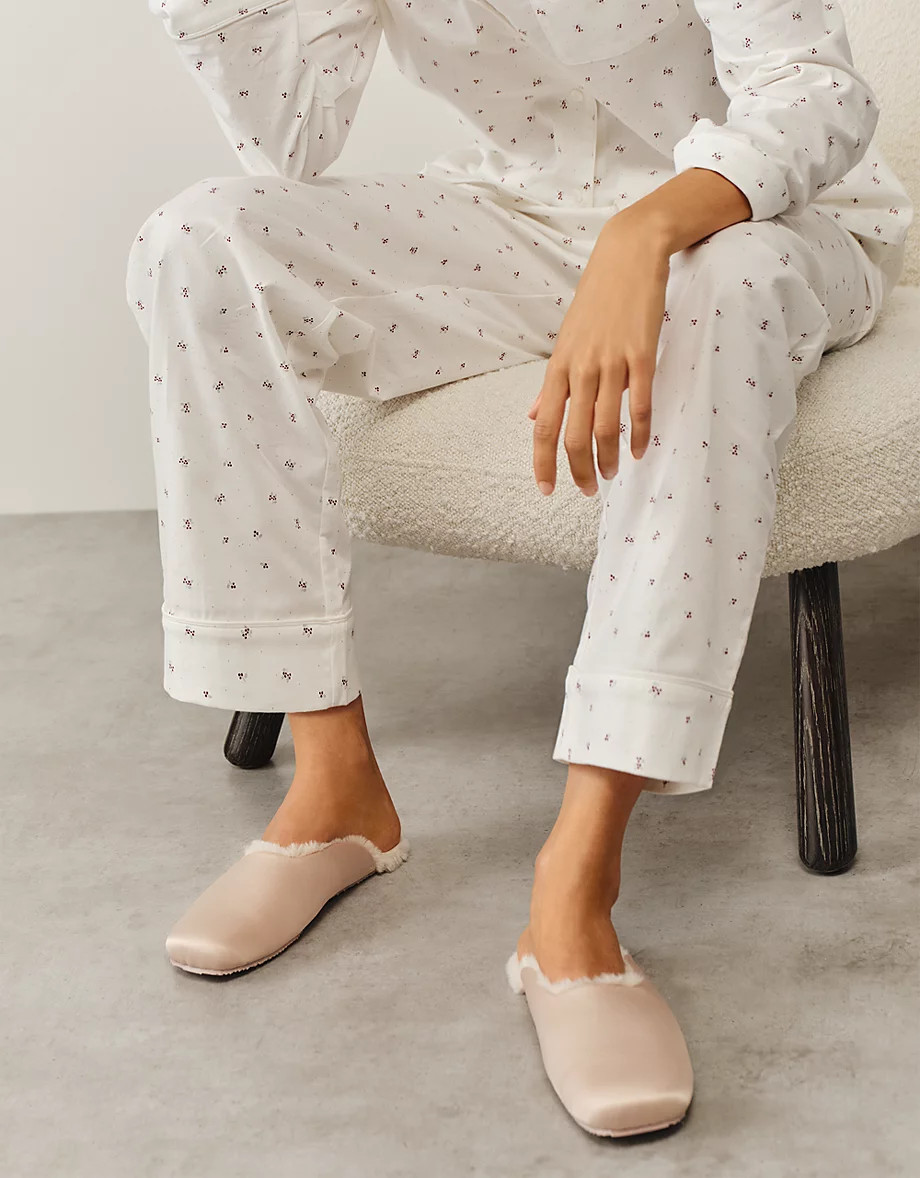 Square Toe Satin Ballet Slipper | The White Company UK & ROW