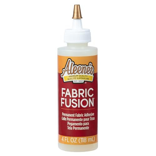 Aleene's Fabric Fusion Glue 4 oz, Nontoxic, Permanent and Washable Adhesive, Dries Flexible, Strong Bond on All Fabrics, Patches, Clothing, Denim, Polyester, Cotton, Felt, Flannel Materials | Amazon (US)