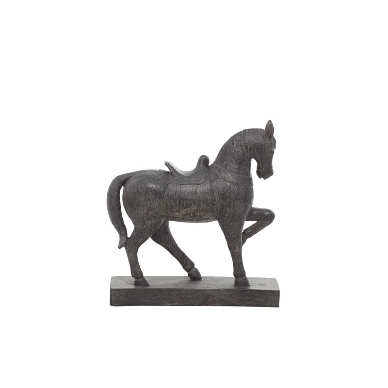 Polystone Horse Brown Decorative Sculpture | Wayfair North America