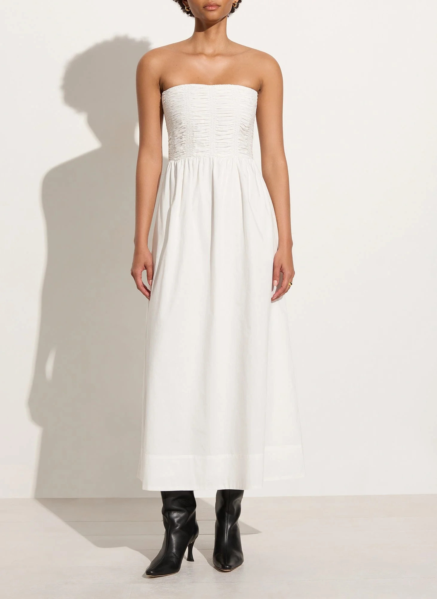 Dominquez Midi Dress White, L / WHITE | Faithfull (AU)