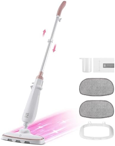 Moolan Steam Mop, 15s Fast Heat-Up Steam Cleaner with 2 Washable Pads, Chemical-Free Hard Floor C... | Amazon (US)