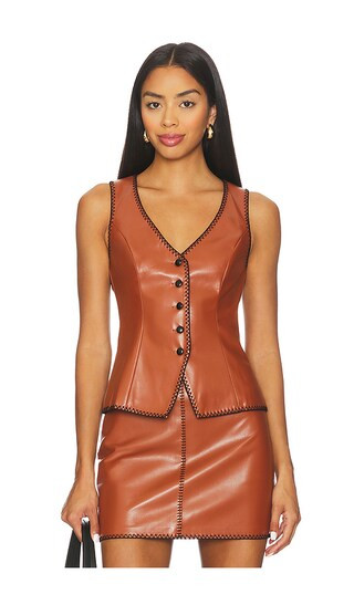 Ginger Vest in Chestnut | Revolve Clothing (Global)