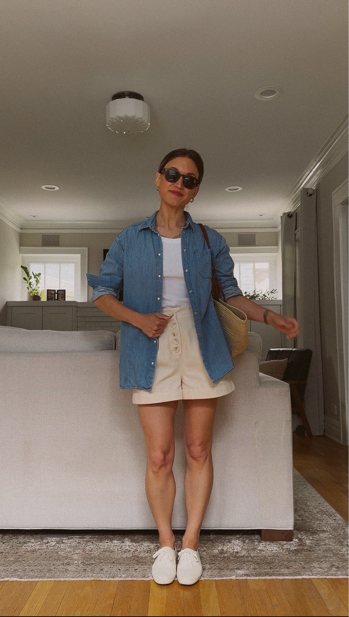 May Capsule Wardrobe // Day Twelve

J.Crew tank, XS, TTS for a slim fit. Sèzane denim shirt, 0, I took my smaller size. Sèzane shorts, 2, TTS. Keds canvas sneakers, TTS. Sèzane bag. Quince sunglasses.

#LTKOver40 #LTKPetite #LTKmomlife