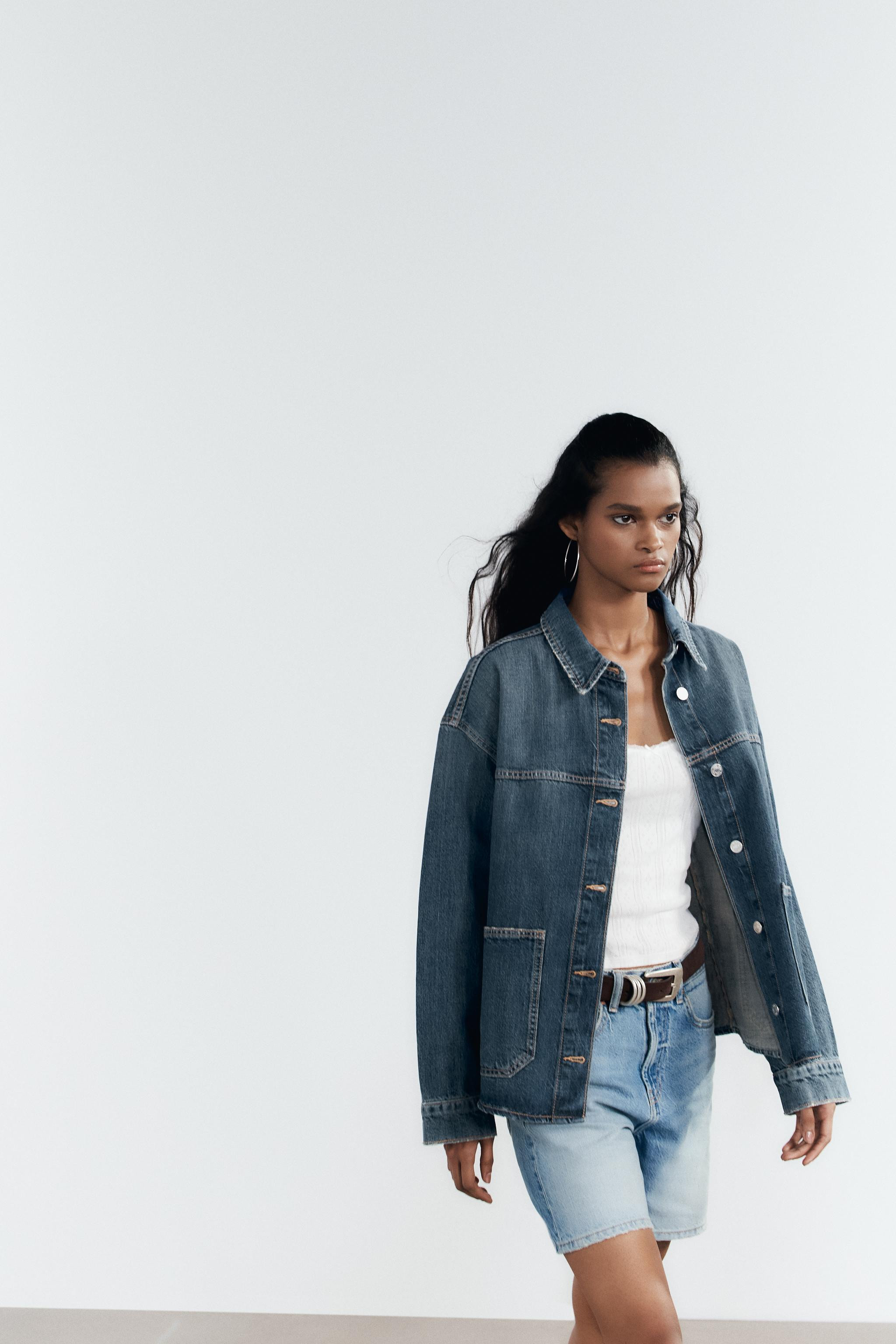 TRF DENIM POCKET OVERSHIRT | Zara US