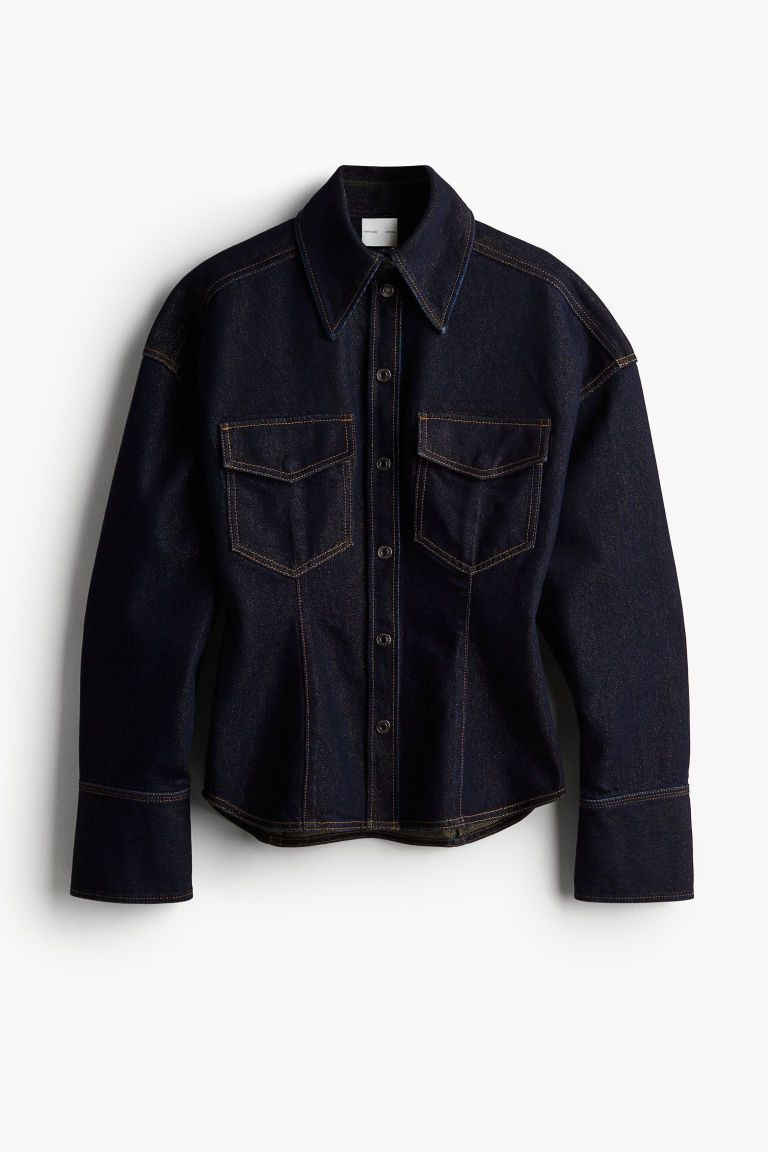 Glittery denim hourglass shirt | H&M (UK, MY, IN, SG, PH, TW, HK)