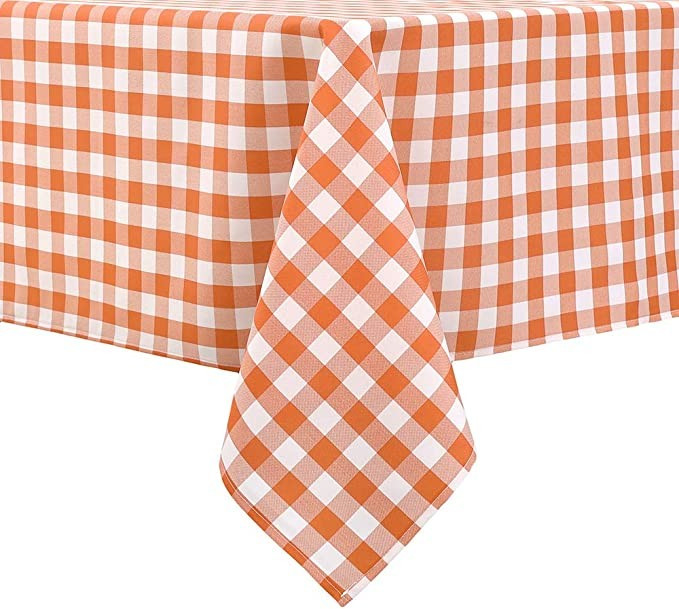 Amazon.com: HENLY Rectangle Gingham Checkered Tablecloth,Waterproof Stain Resistant Buffalo Plaid... | Amazon (US)