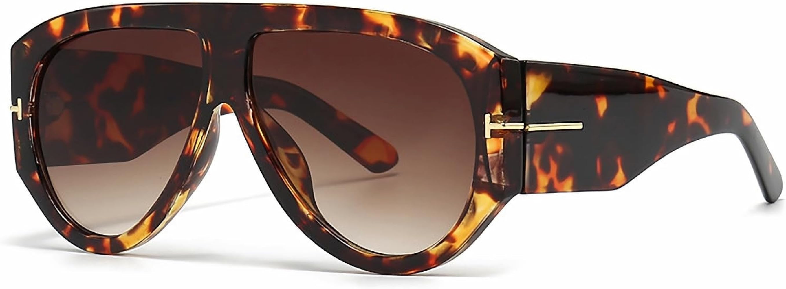 Trendy Retro Oversized Aviator Sunglasses for Women Men 70s Unique Luxury Thick Classic Sun Glass... | Amazon (CA)