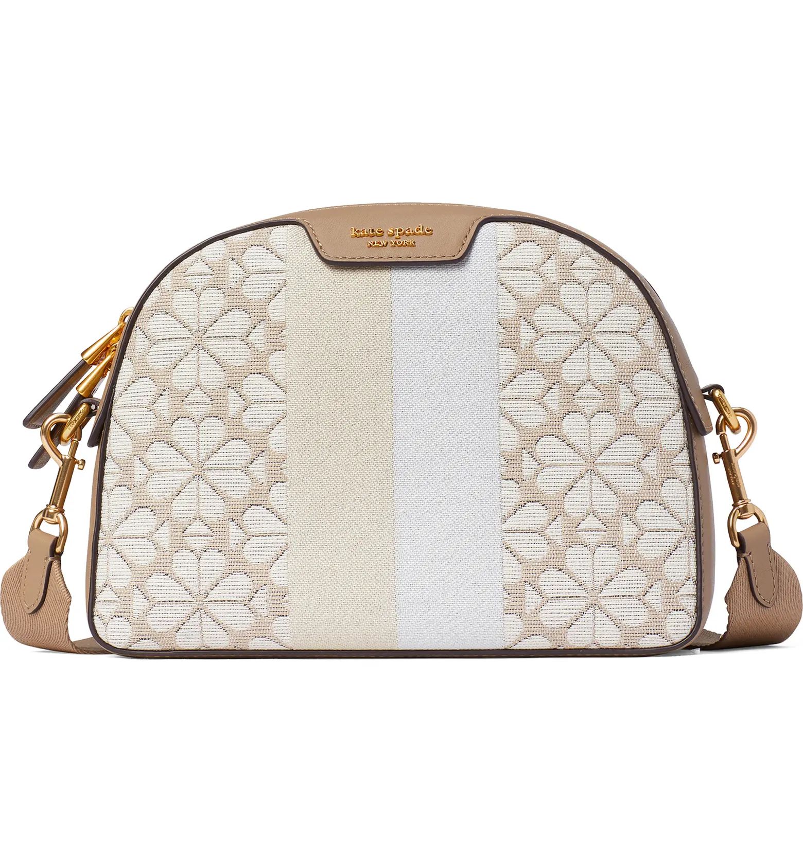 kate spade new york spade flower jacquard stripe crossbody bag | Nordstrom | Nordstrom