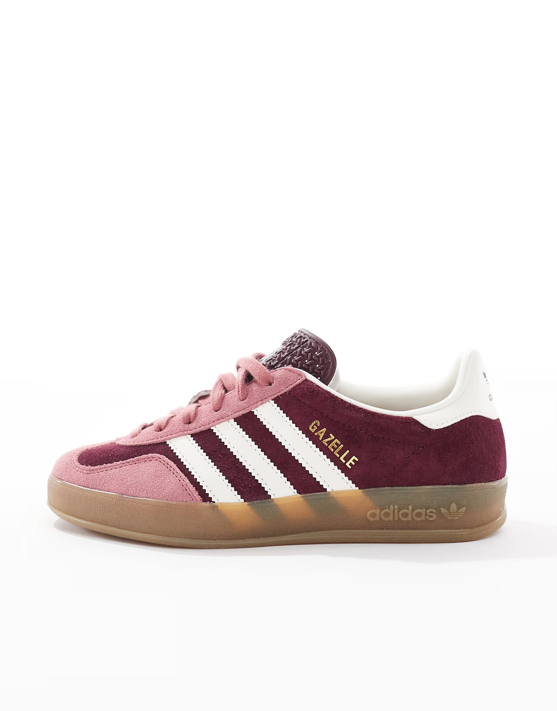 adidas Originals Gazelle Indoor sneakers in burgundy and white | ASOS (Global)