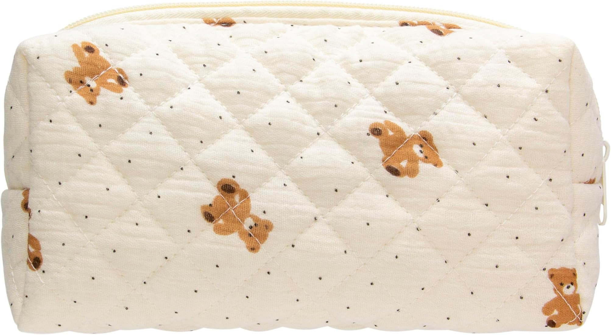 PAZIMIIK Vintage Quilted Makeup Bag Cosmetic Pouch for Brushes Pencils and Travel Make Up Accesso... | Amazon (US)