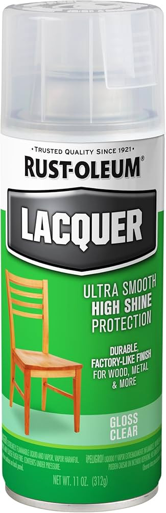 Rust-Oleum 1906830 Lacquer Spray, 11-Ounce, Gloss Clear (Packaging May Vary) | Amazon (US)