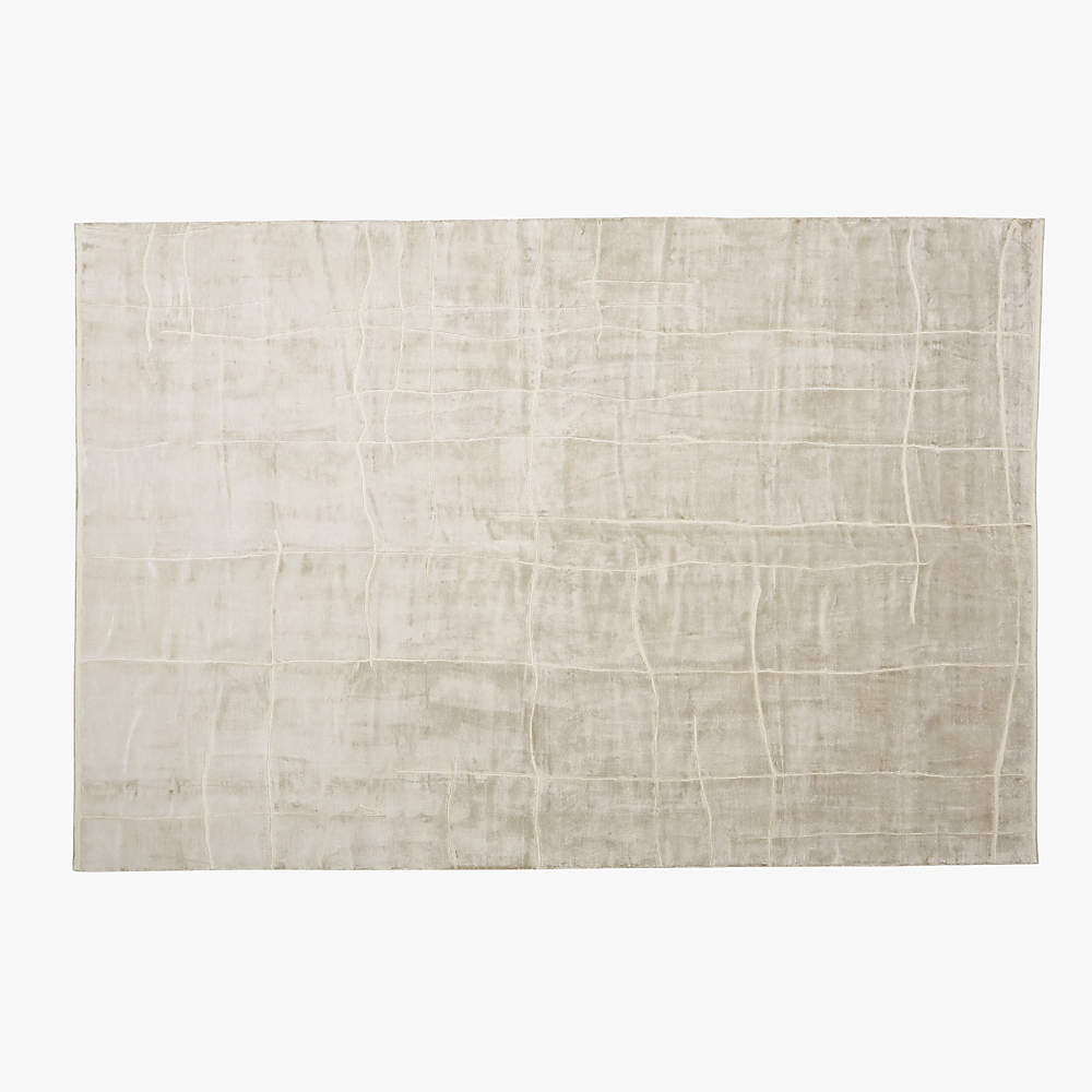 Hogan Hand-Knotted Mocha Viscose Area Rug 10'x14' + Reviews | CB2 | CB2