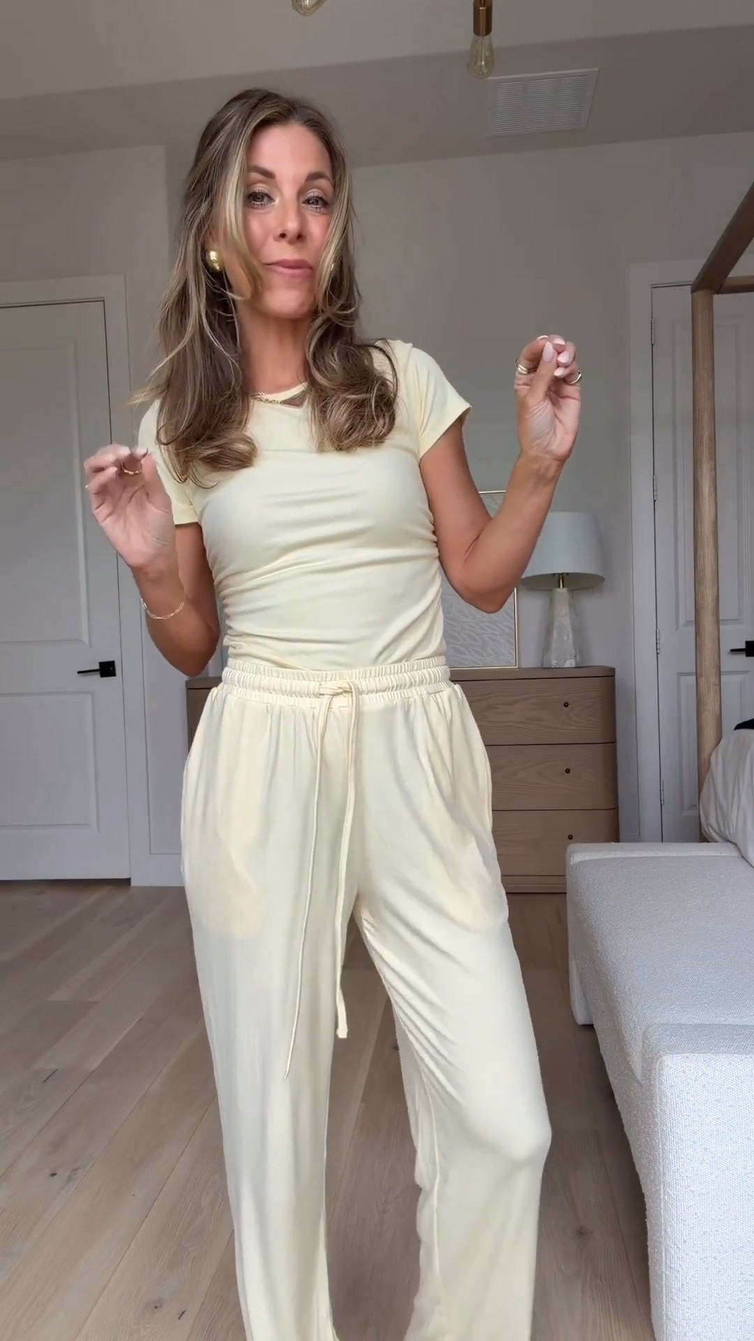 Amazon deals!

The cutest butter yellow Amazon set that I have in so many styles! The material is so soft and stretchy and I just love these matching sets for around the house and I even wear them out too! Wearing size small

#LTKgrwm #LTKdayinmylife #LTKootd