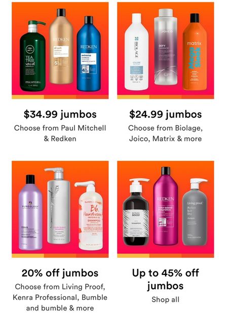 Ulta hair care sale! 

Purology, olaplex, Kenra, redken, shampoo, conditioner, hair sale, Ulta sale, hair products, bumble and bumble, living proof 

#LTKunder50 #LTKsalealert #LTKbeauty