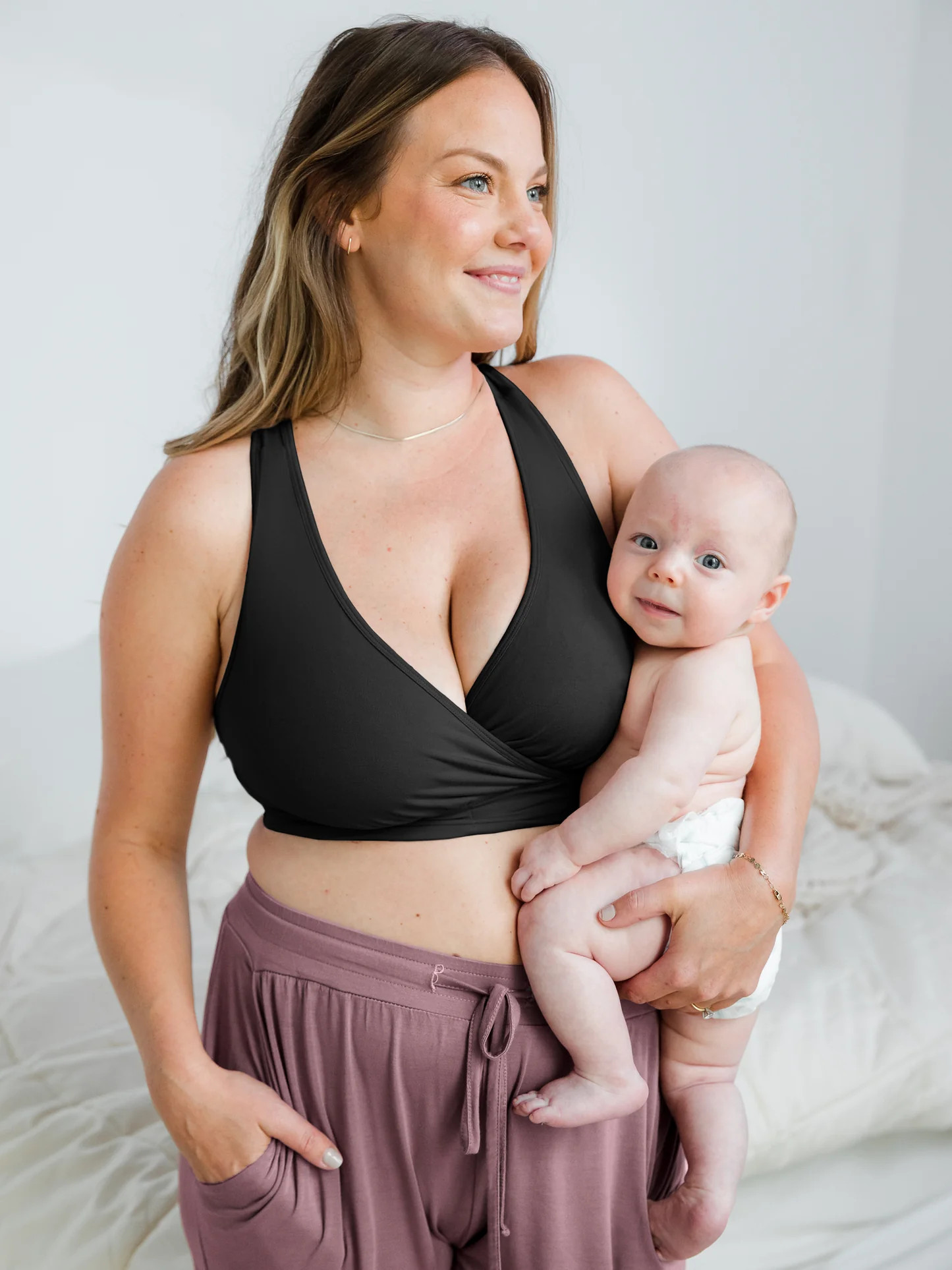 French Terry Racerback Nursing & Sleep Bra | Black - Kindred Bravely | Kindred Bravely