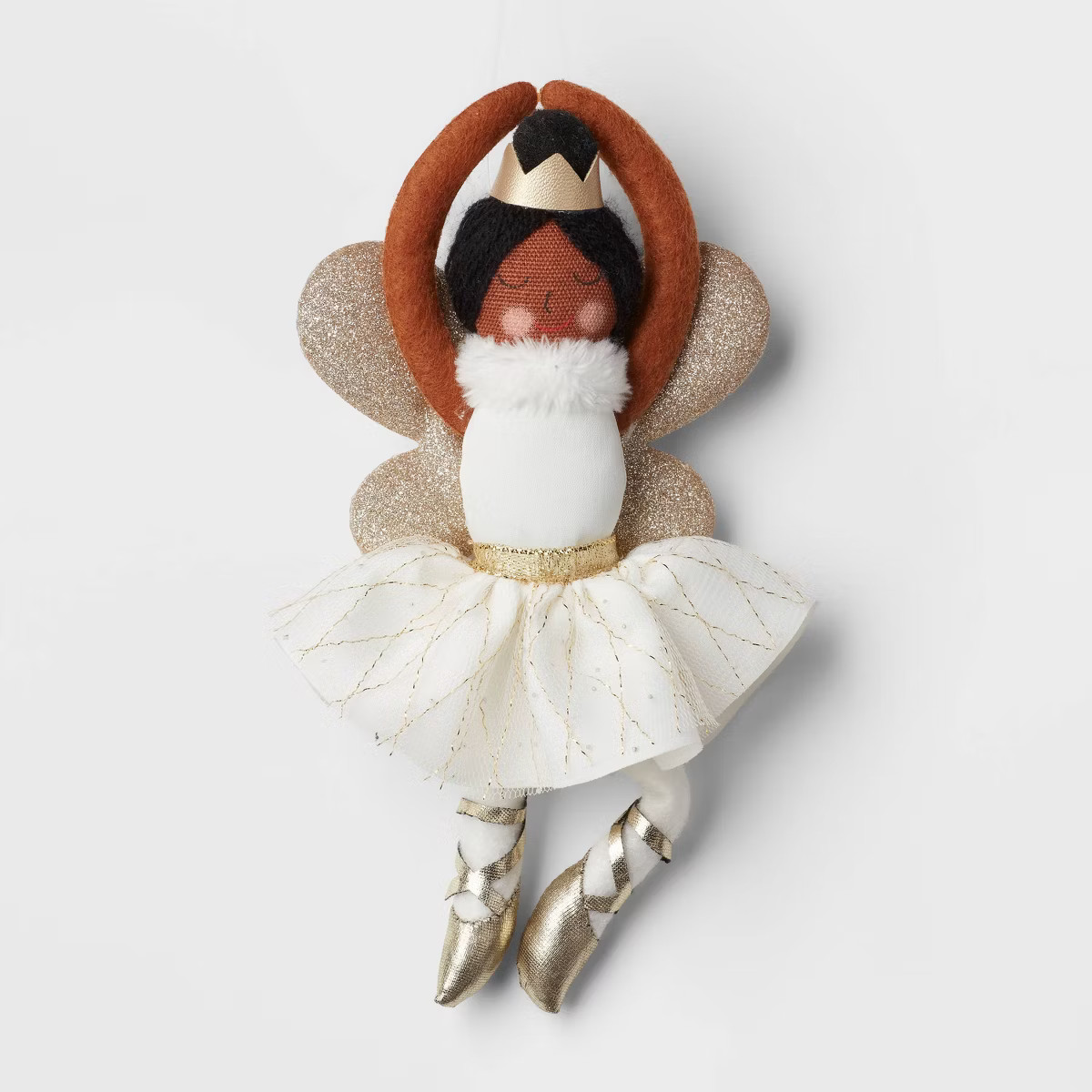 Fabric Ballet Dancer Fairy Christmas Tree Ornament Gold - Wondershop™ | Target