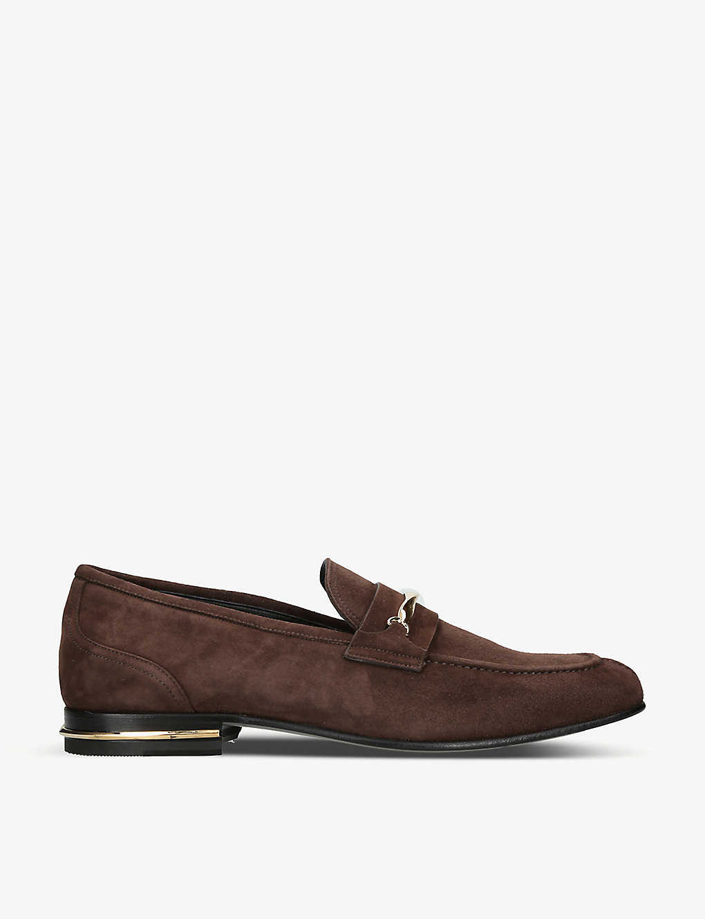 Genos buckle-embellished suede loafers | Selfridges