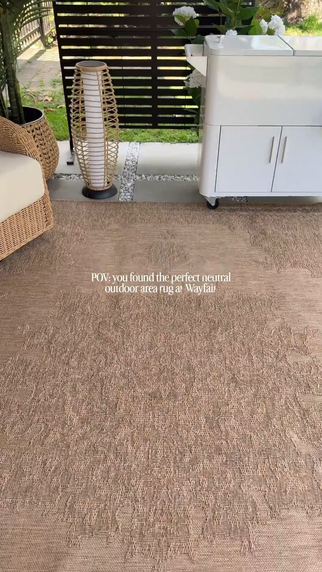 #ad | I found the perfect outdoor area rug for my patio under my pergola at @Wayfair 

I love the versatile design and neutral color. It’s perfect for small outdoor spaces.🌴☀️

I’ve linked my Wayfair outdoor finds in my @shop.ltk so you can go shop directly from here!

#wayfair #wayfairpartner #liketkit#wishyouwerehere #outdoor 

#LTKSaleAlert #LTKSeasonal #LTKHome