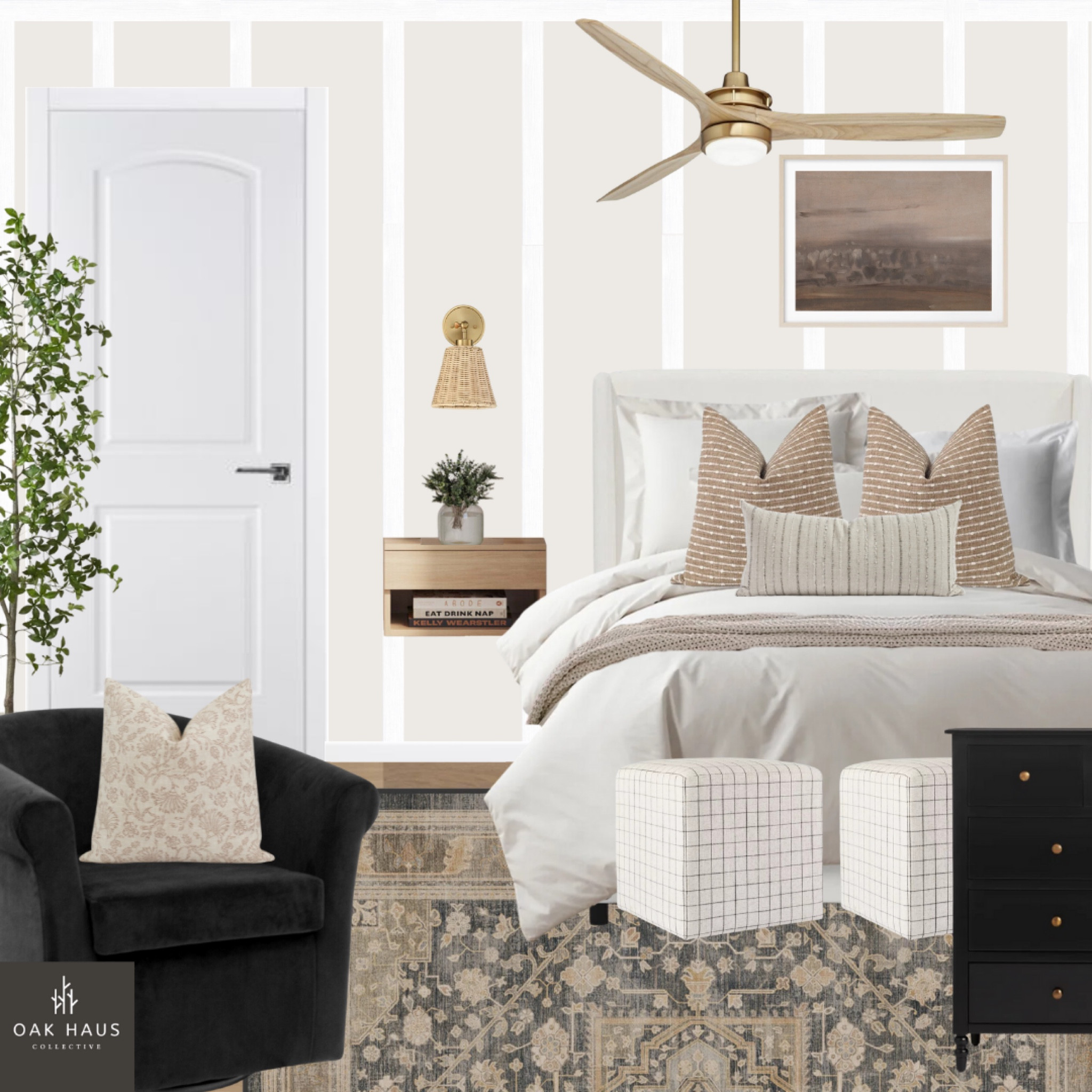 Done for you Designs | Transitional Guest Bedroom 

Do you have a small bedroom that you want your guests to feel relaxed in? I put together a transitional bedroom mixing traditional style pieces with modern features to welcome your guests! 

Small bedroom, guest bedroom, transitional bedroom, modern classic bedroom, bedroom design, bedroom accent chair, Tilly bed, small dresser, bed bench, ottomans at the bed, bedroom accent wall, bedroom fan, modern coastal, neutral bedroom, accent pillows, accent chair, bedroom rug, moody rugg

#LTKStyleTip #LTKFamily #LTKHome