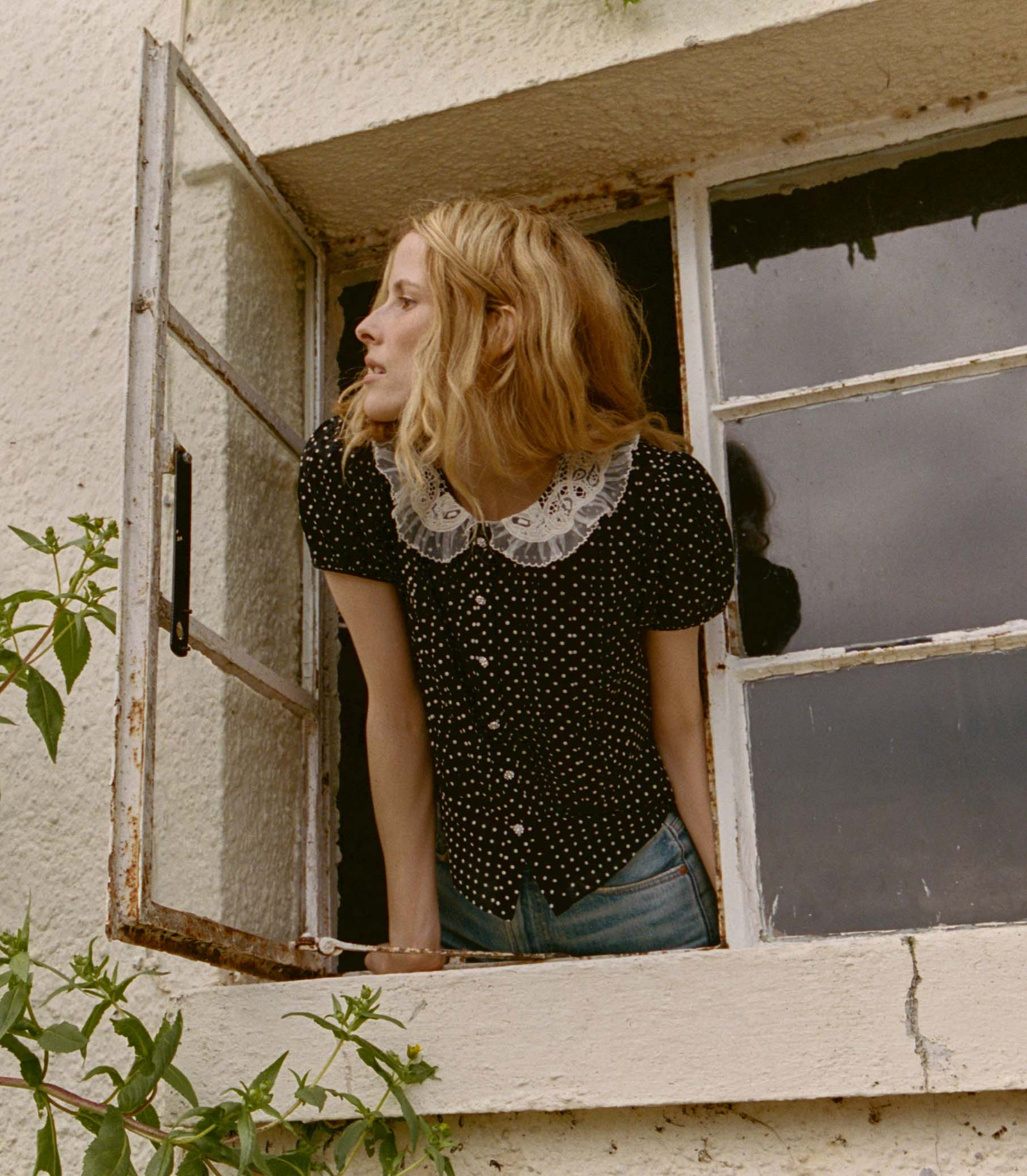 Oleta Top - Noir Dot | DÔEN | DOEN