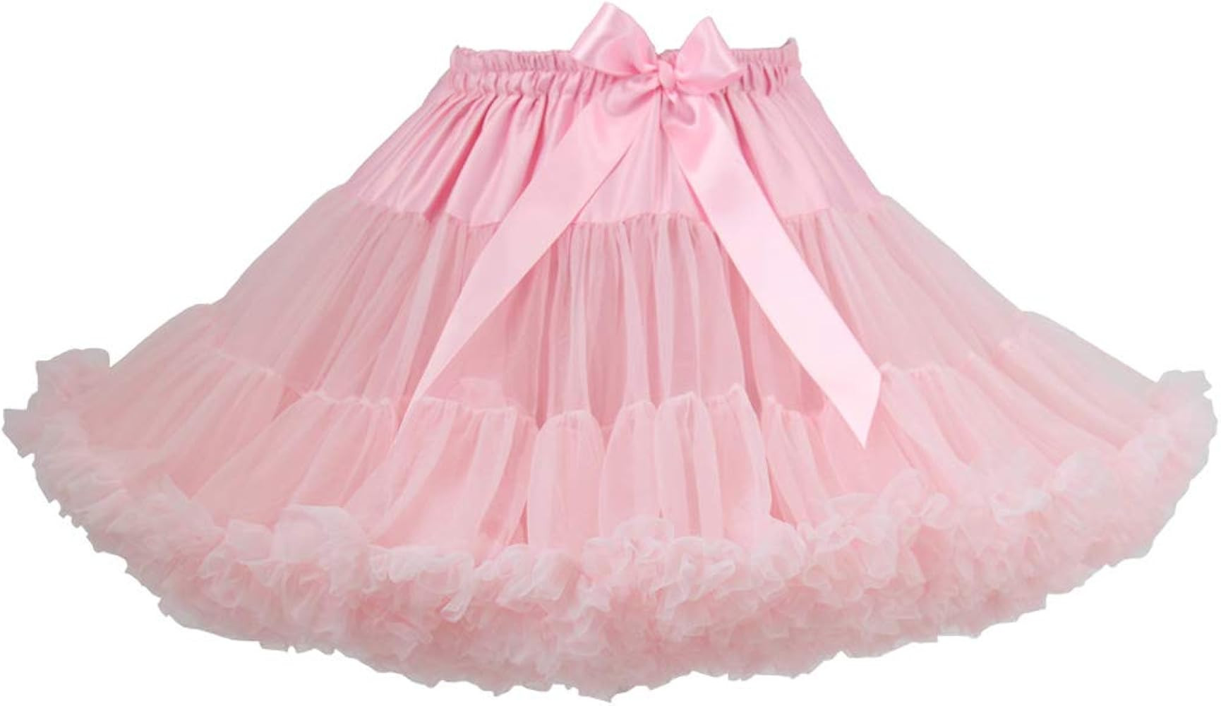 Women's Elastic Waist Chiffon Pettiskirts Puffy Tutu Petticoats Tulle Princess Tube Skirt | Amazon (US)