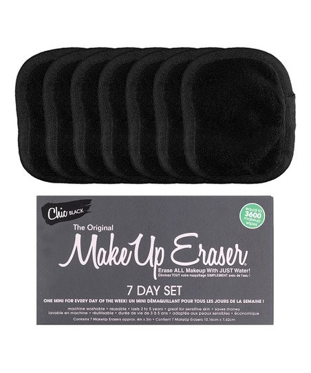 Chic Black MakeUp Eraser - Set of Seven | Zulily