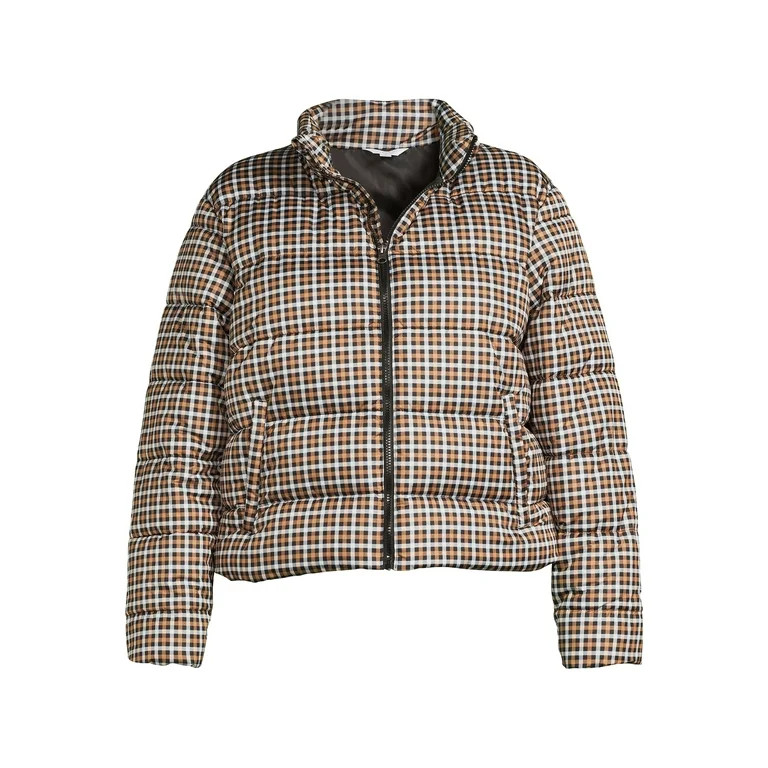 Time and Tru Women's and Plus Puffer Jacket - Walmart.com | Walmart (US)
