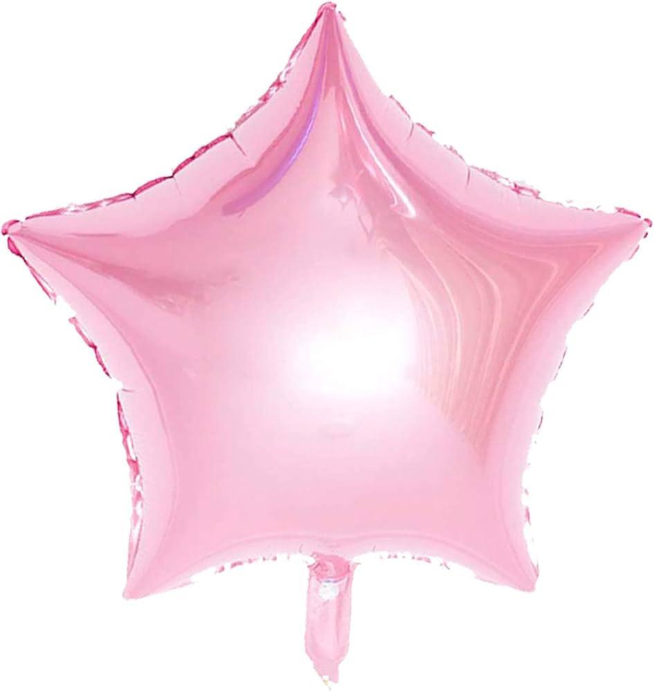 Pink Star Shape Foil Mylar Balloons,24 Inch Pentagram Balloon Birthday Party & Wedding Decoration... | Amazon (US)