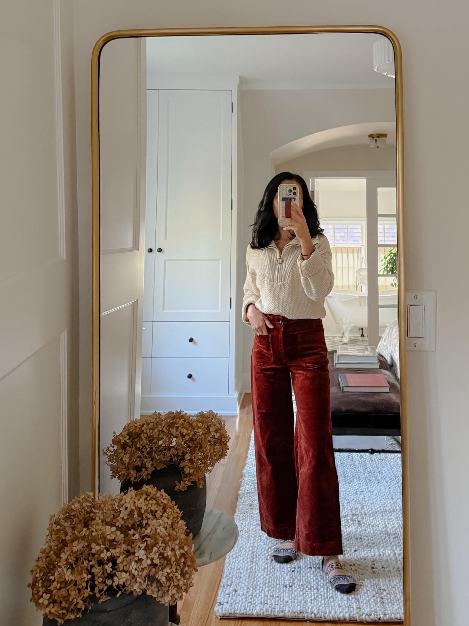 My wine colored pants are from Anthro in corduroy. Linked similar options. FYI - the one from Loft is on major sale!   

#LTKPetite #LTKOver40 #LTKHoliday