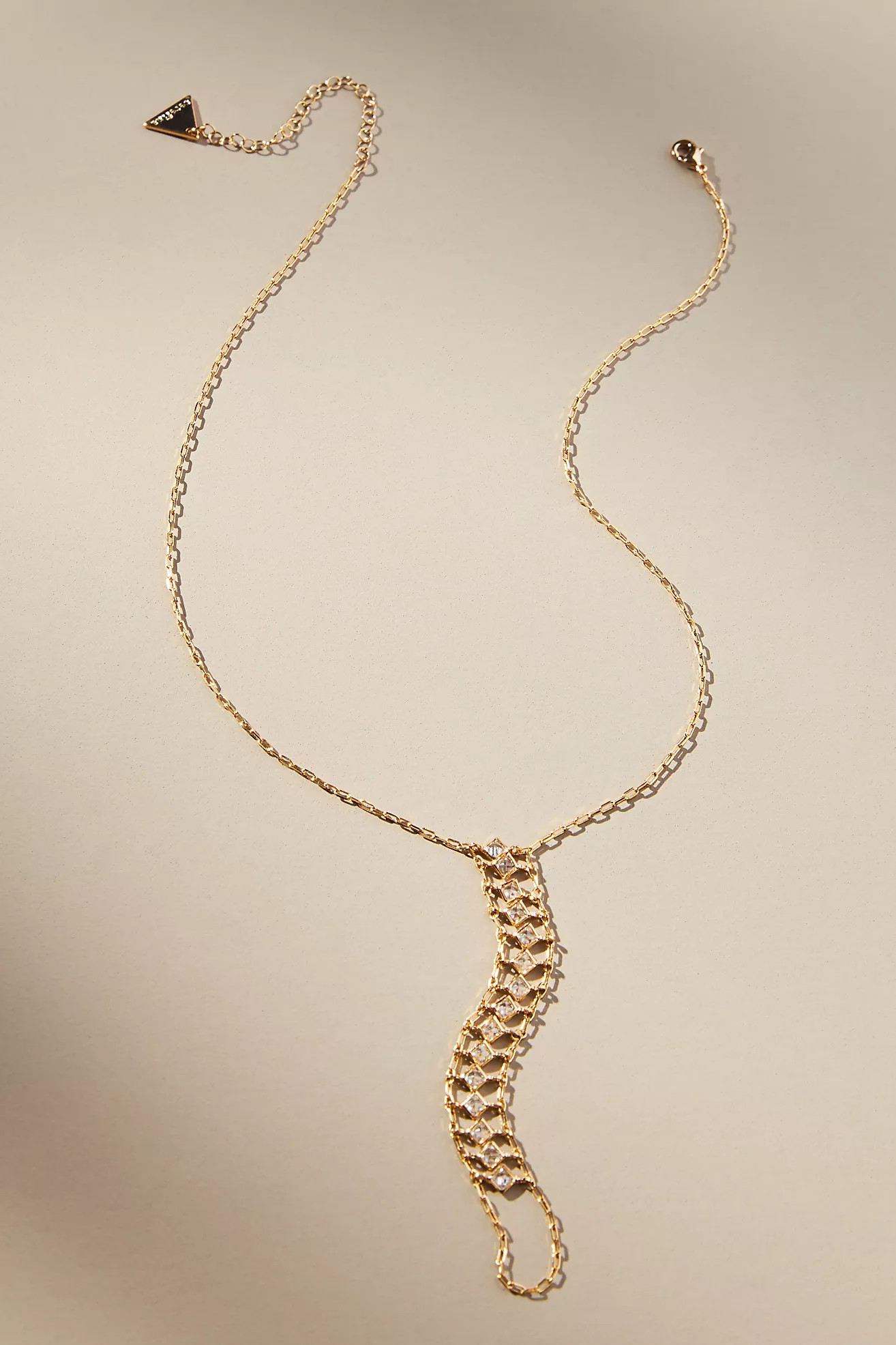 Delicate Crystal Lariat Necklace | Anthropologie (US)