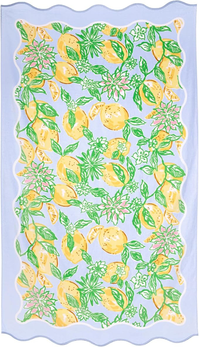 Lilly Pulitzer Oversized Pool/Beach Towel, 40 x 72, Large Cotton Towel with Scalloped Edges for A... | Amazon (US)