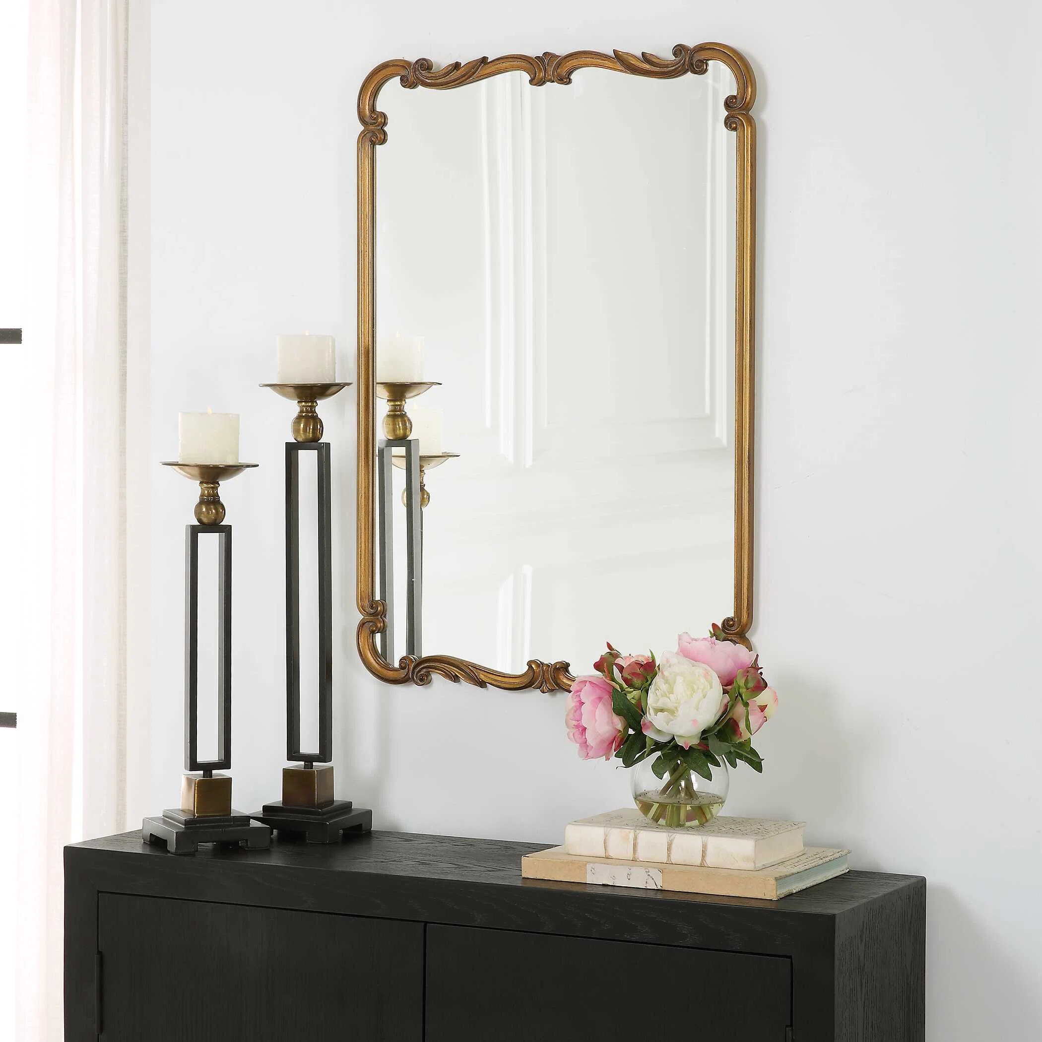 Fiona Engineered Wood Rectangle Wall Mirror | Wayfair North America